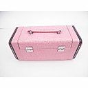 Chic Pink Crocodile Pattern Suitcase Jewelry Box