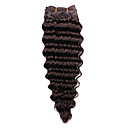 100% cabello humano de la máquina 16 pulgadas de profundidad hecha de ondas de cabello tejido
