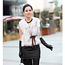 Sleeveless Fox Fur Party Vest With Bow(s) (More Colors)