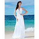 Sheath/Column Halter Floor-length Elastic Silk-like Satin Wedding Dress