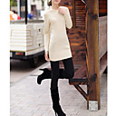 Long Sleeve Knit Tunic Top With Criss-cross Neck (More Colors)
