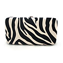 cetim com animal print embreagem noite bolsa /