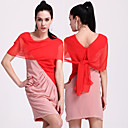 TS Color Block Cow Neck Silk Dress