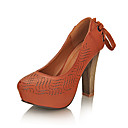 Leatherette Chunky Heel Closed Toe Shoes With Cutouts For Party/Evening (More Colors)