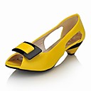 Leatherette Low Heel Closed Toe Shoes With Bow (More Colors)