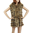 Natural Colour Knit Rabbit Fur Fashion Vest(More Colors)