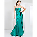 Strapless Floor-length Satin Trumpet/ Mermaid Evening Dress
