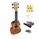 yadars - ukulele caoba conjunto con Funda / pitch pipe / picos / capo