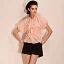 TS Bat Sleeve Ruffle Neckline Blouse Shirt (More Colors)
