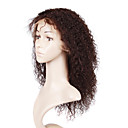 Glue-Less Hand-tied Lace Front Curly 16 Inch Indian Remy Hair Wig