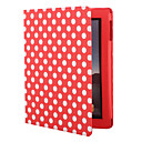 Welle Punkt Stil pu Ledertasche mit Ständer für iPad 2/3/4 (rot)