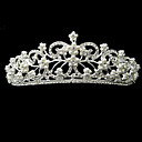 Legierung mit Strass und Perlen der Natur Braut Diadem