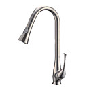 de acero inoxidable, cuarto de baño moderno grifo del fregadero (acabado cepillado)