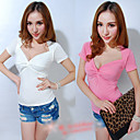 Club-Stil tiefe V-Ausschnitt bandeau t-shirt