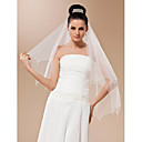 One-tier Tulle With Bead Fingertip Veil (More Colors)