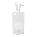Ear Rabbit Exquisite Back Cover for iPhone4(White)