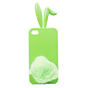 Ear Rabbit Exquisite Back Cover for iPhone4(Green)