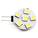 g4 2-2.5W 6x5050 SMD 60-70lm 6000-6500k natürliches weißes Licht LED Spot Lampe (12v)