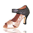 Customized Women's Satin With Sparkling Glitter Latin / Ballroom Dance Performance Shoes (More Colors)
