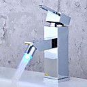 Farbwechsel LED Waschbecken Wasserhahn - Chrom-Finish