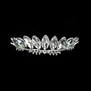 liga de prata de strass e pérola simples tiara nupcial