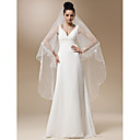 One-tier Tulle With Pearls Waltz Veil