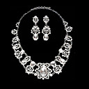 Rhinestone Heart Design Rhinestone Ladies' Jewelry Set Including Necklace and Earrings