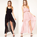 chiffon asymmetrische enkellange jurk