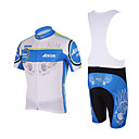 kooplus - asciugatura rapida mens set bretelle ciclismo ala corte (blu / rosso ala)