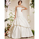 Ball Gown senza spalline Corte dei treni Satin abito da diserbo
