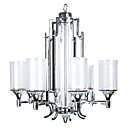 artistieke 8 - verlichting glazen kroonluchters met chromen afwerking