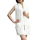 Sleeveless Collarless Evening/ Office Rabbit Fur Vest  (More Colors)
