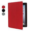 Estuche de 4 Pliegues de Cuero PU Con Soporte y Funciones de Hibernación y Des- Hibernación para en Nuevo iPad (Colores Surtidos)