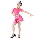 Dancewear Viscose With Bow Latin Dance Dress For Kids