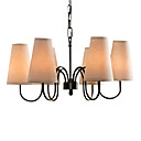 candelabros de estilo contemporáneo de hierro con 6 luces