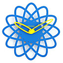 blau blühenden Stil Wanduhr