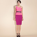 TS One-Shoulder Belted Pencil Dress
