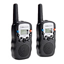 portatile a 8 canali walkie talkie viaggio (range 5 km, 2-pack, nero)