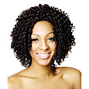 dentelles en support frontal synthétique de haute qualité cheveux bouclés perruque noire