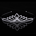 Gorgeous Lotus-shaped Cubic Zirconia In Alloy Tiara