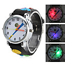 baseball per bambini stile silicone orologio da polso al quarzo con luce a led lampeggiante (nero)