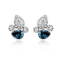 Engagement Austrian Crystal In Real Platinum Plated Ladies' Earrings (More Colors)