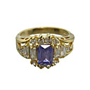 18K Gold Plated & Great Royal Cubic Zirconia Ladie's Fashion Ring(More Colors)