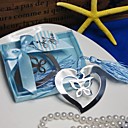 papillon et coeur en acier inoxydable signet faveur