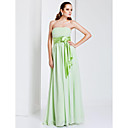 Sheath/Column Strapless Floor-length Chiffon Evening Dress