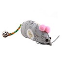 mini souris avec la cloche de jouet pour chiens (9 x 4 x 2 cm, gris)