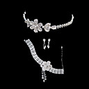 Shinning  Alloy With Rhinestones/Cubic Zirconia Jewelry Set (Necklace/Earrings/Tiara)