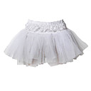 blanco de organza de longitud corta falda lolita dulce de pliegues