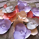 Clover Shaped Handmade Petals With White Pearl in Center - Pack of 50 Pieces (More Colors)