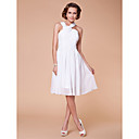 A-line Straps Knee-length Chiffon Mother of the Bride Dress